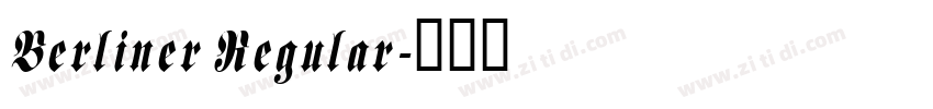 Berliner Regular字体转换